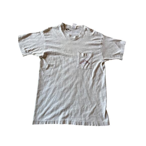 VTG Bermuda Triangle Arachnid USA Made Single Stitch Distressed L Gray Tech Tee - Picture 2 of 9